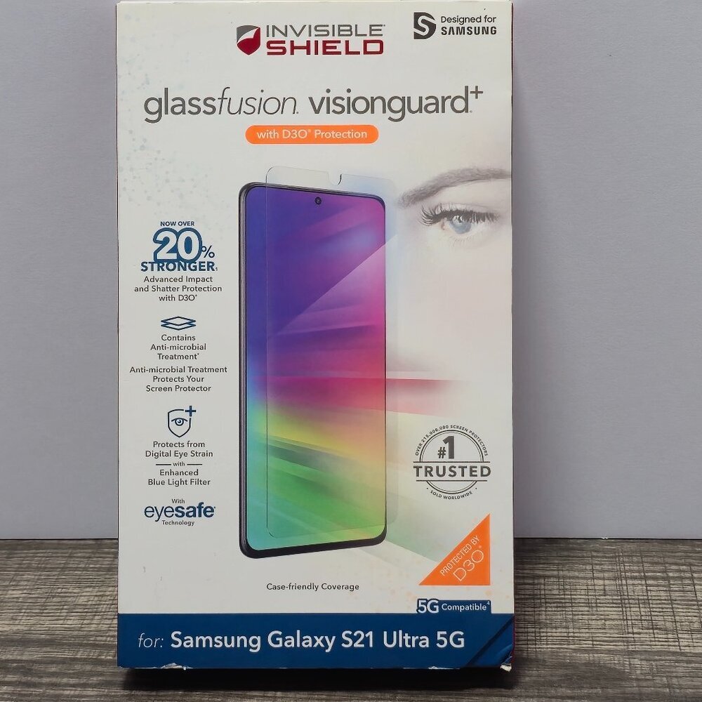 Zagg Invisible Shield GlassFusion Screen Protector Samsung S21 Ultra Brand New